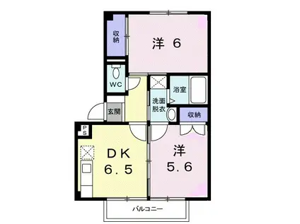 アーバンクリエイト(2DK/1階)の間取り写真