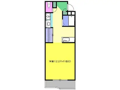 リリアーレ(1K/1階)の間取り写真