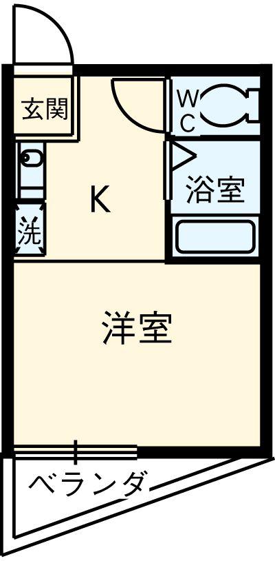 オードリービル(ワンルーム/4階)の間取り写真