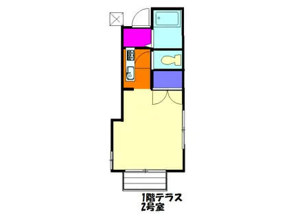 第6ファミリーハイツ(1K/1階)の間取り写真