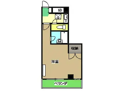 平岡マンション(ワンルーム/3階)の間取り写真