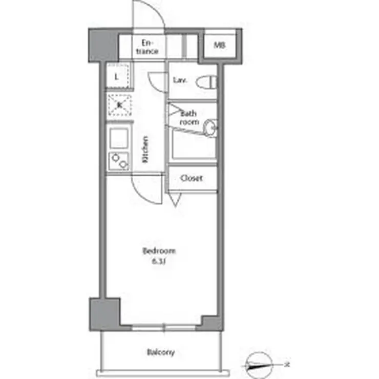 レジディア上落合 1階階 間取り