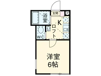 シティハイツ2(1K/1階)の間取り写真