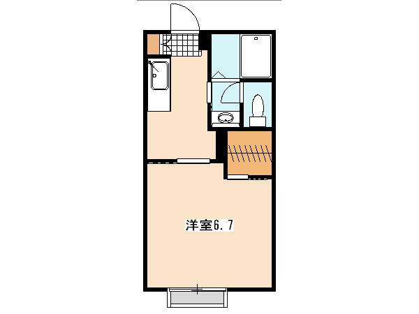 ヴェルデ玉川学園(1K/1階)の間取り写真