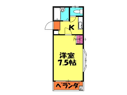 メゾンドルチェ(1K/2階)の間取り写真