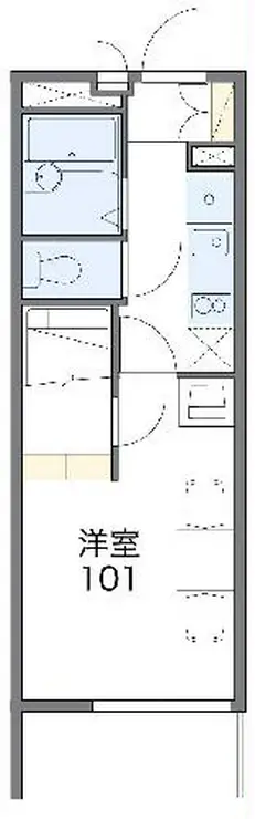 レオパレスコンフォニティ 2階階 間取り