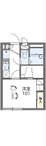 レオパレスSUNSHINE(1K/2階)の間取り写真