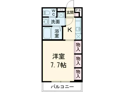 リブリ・カサベルテ(1K/1階)の間取り写真