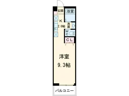 マルベリー コート(ワンルーム/2階)の間取り写真