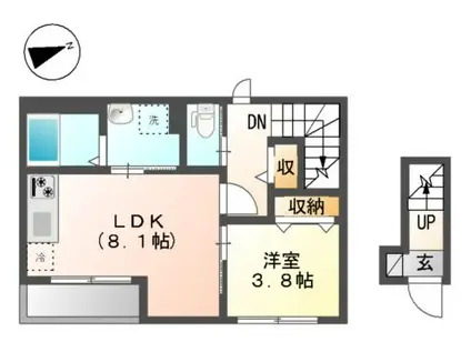 JUHAMOAⅠ ージュハモアー(1LDK/1階)の間取り写真
