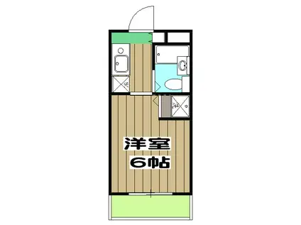 ドミトリーインテリジェンス(1K/2階)の間取り写真