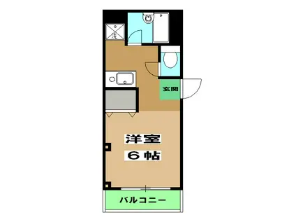 コンフォール・カレッジ(1K/2階)の間取り写真