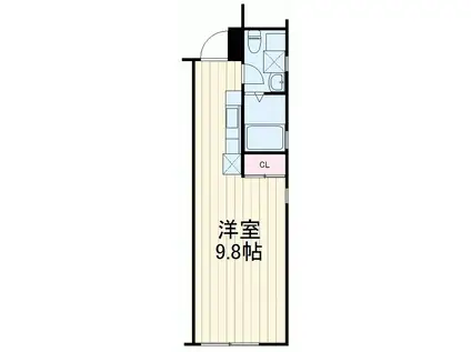 GIORNO(ワンルーム/4階)の間取り写真