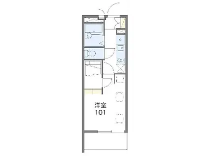 レオパレスTYK壬生(1K/1階)の間取り写真
