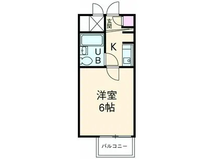 清水センチュリー21(1K/4階)の間取り写真