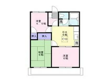 アカツキマリオン(3DK/2階)の間取り写真