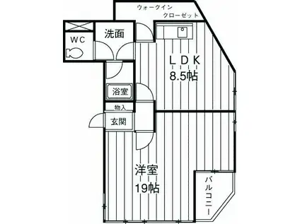 グランドステータス瀧野ビル(ワンルーム/3階)の間取り写真