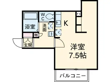 APEX ローゲン(1K/1階)の間取り写真