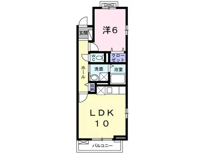 ブリーゼ・FⅡ(1LDK/2階)の間取り写真