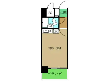 ライオンズシティ八王子(ワンルーム/5階)の間取り写真