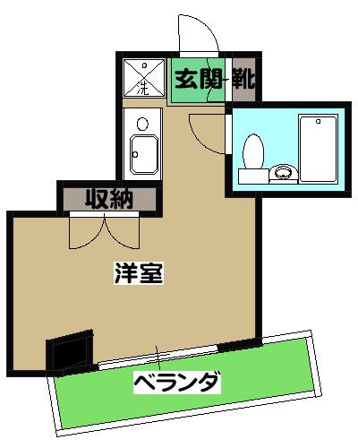 リビエール林(ワンルーム/4階)の間取り写真