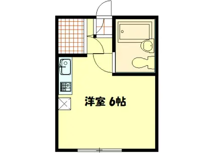 ジュネス羽衣(ワンルーム/2階)の間取り写真