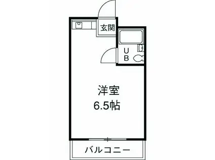 相模楽聖会館(ワンルーム/2階)の間取り写真