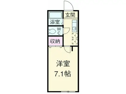 ココアージュ(1K/1階)の間取り写真
