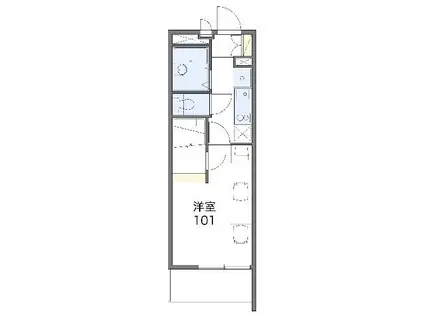 レオパレス花梨(1K/3階)の間取り写真