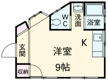 コーポ丸富(ワンルーム/2階)の間取り写真