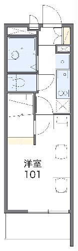 レオパレス花梨(1K/3階)の間取り写真