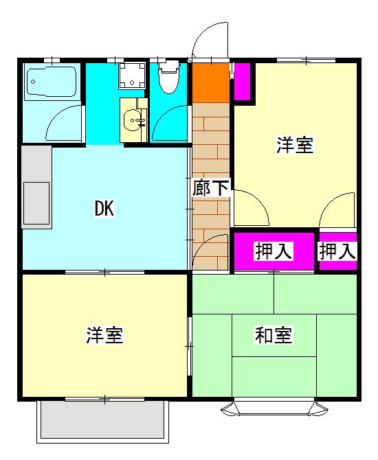 フォレスタTC Ⅰ(3DK/1階)の間取り写真