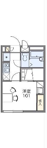 レオパレスドリー(1K/2階)の間取り写真