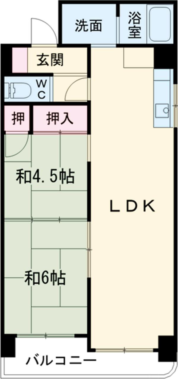アーバンライフ7TH(2LDK/4階)の間取り写真