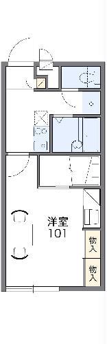 レオパレス二川(1K/2階)の間取り写真