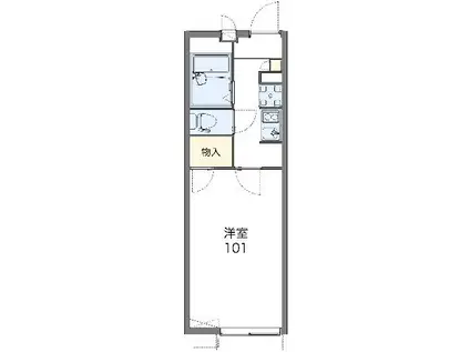 レオパレスファミールつばき(1K/2階)の間取り写真