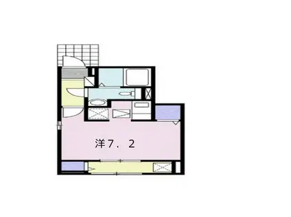 アグレアーブル アン(ワンルーム/1階)の間取り写真