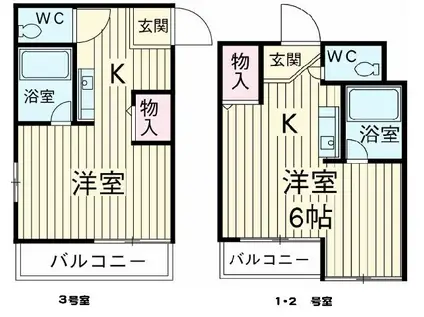 グランディール アオキ(ワンルーム/1階)の間取り写真