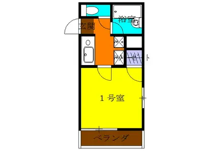 カンパネーラ相武台(1K/3階)の間取り写真