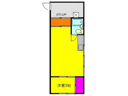 サニーコーポ行田(1LDK/1階)の間取り写真