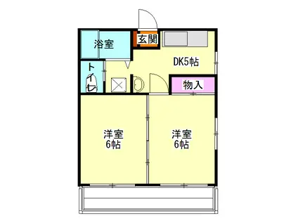 塚田ハイツ(2DK/3階)の間取り写真