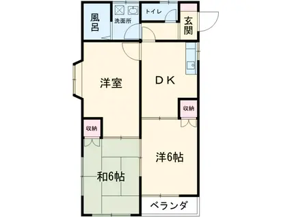 ミラハイツA(3DK/1階)の間取り写真