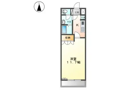 ファイブ テン(1K/2階)の間取り写真