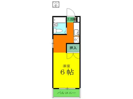 コンチェルトハイツA(1K/2階)の間取り写真