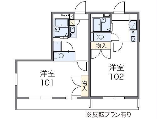 レオパレスリバティ・タカ(1K/1階)の間取り写真