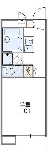 レオパレス一宮(1K/1階)の間取り写真