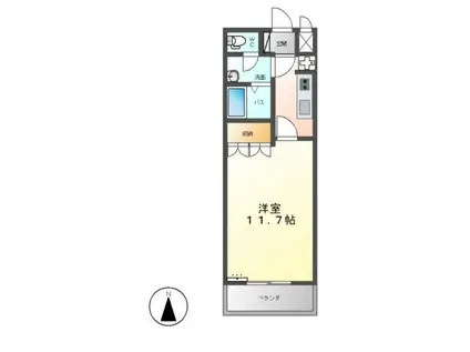 ヌーベルマリー(1K/2階)の間取り写真