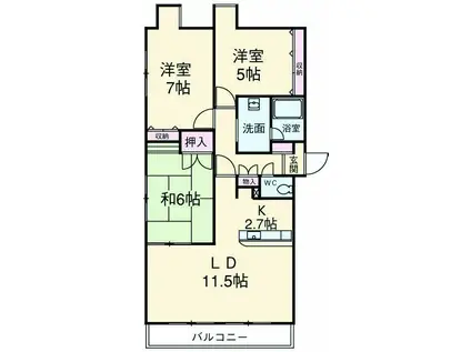 ライツ浦和別所(3LDK/4階)の間取り写真