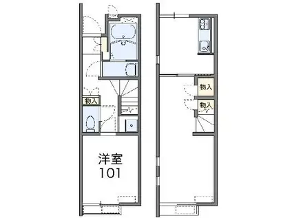 レオネクスト春日岡ファミリア(1LDK/1階)の間取り写真
