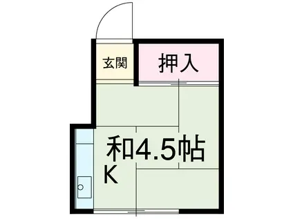 酢田荘(ワンルーム/1階)の間取り写真